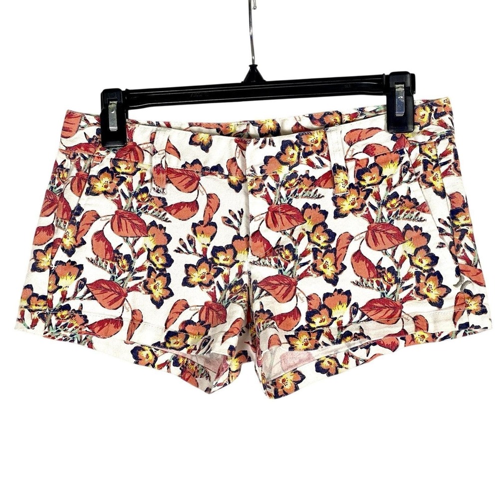Y2K Hurley Sz 1 XS Short Shorts Micro Mini Low Rise Cheeky Booty Hot Summer Sexy
